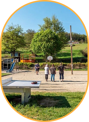 Terrain de pétanque du camping dans la Drôme La Grivelière 4 étoiles