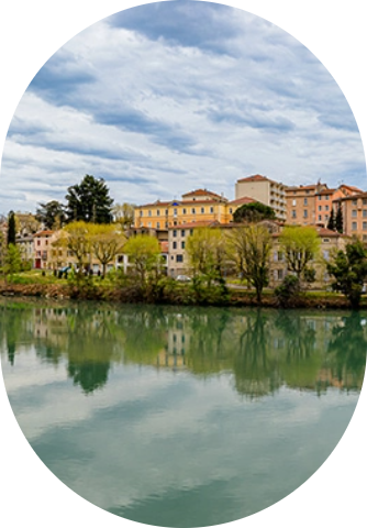 Vue de Romans-sur Isère dans la Drôme